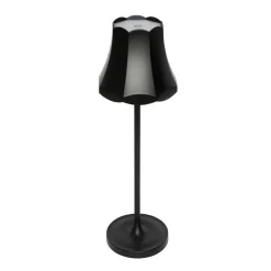 Qazqa tafellampen granny retro zwart geïntegreerde led