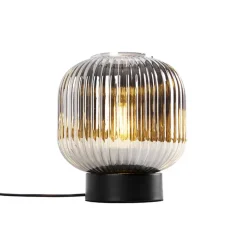 Qazqa tafellampen karel zwart e27