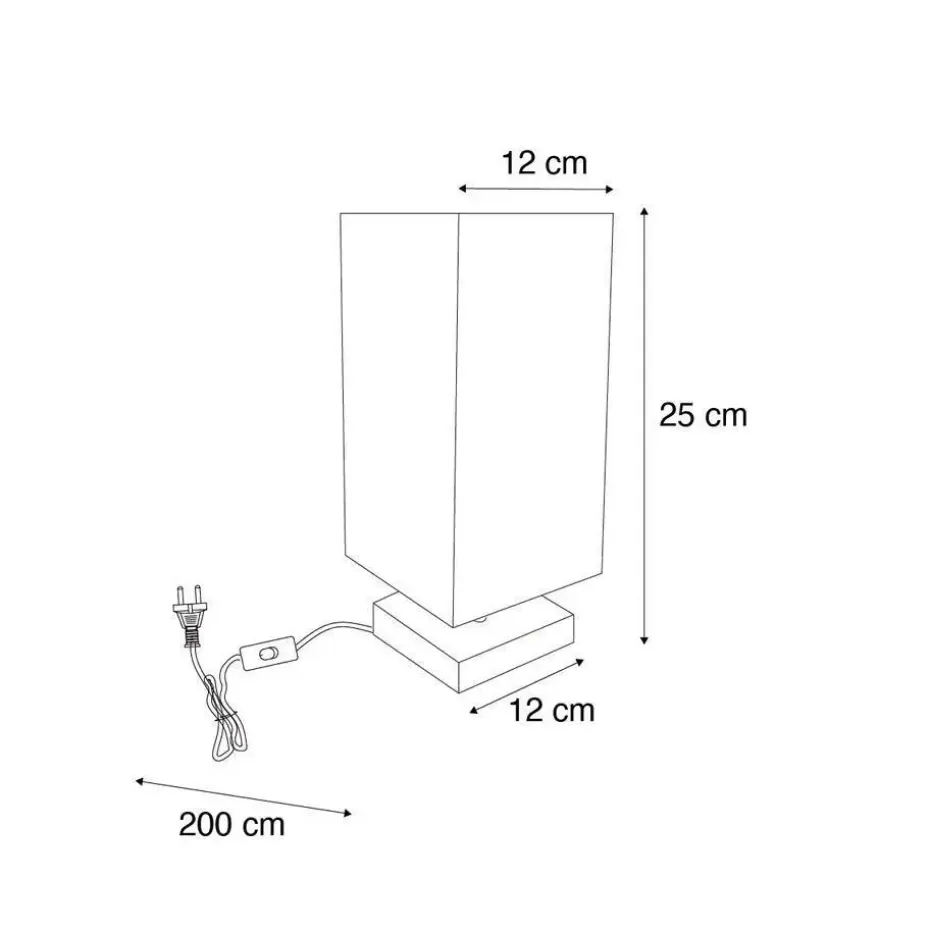Qazqa tafellampen milo tl zwart e14