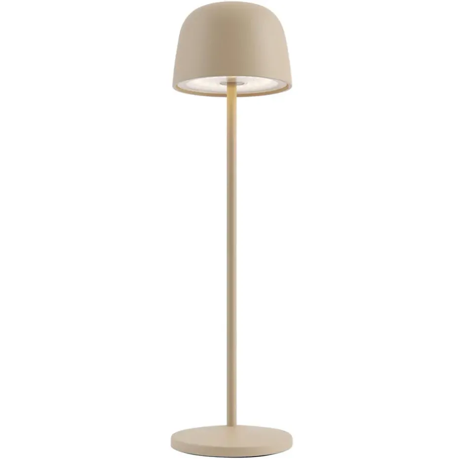 Qazqa tafellampen raika beige geïntegreerde led