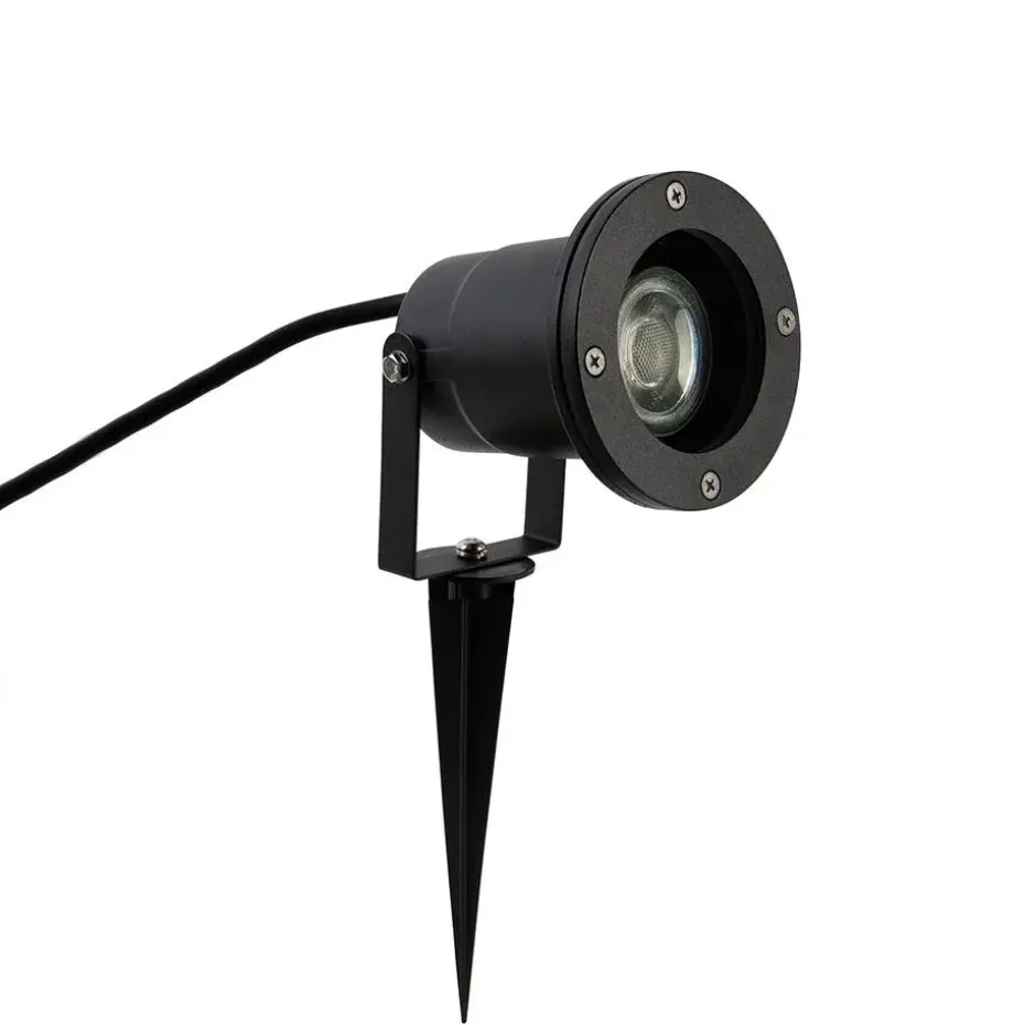 Qazqa tuinspots basic zwart gu10