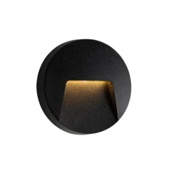 Qazqa tuinspots gem zwart geïntegreerde led