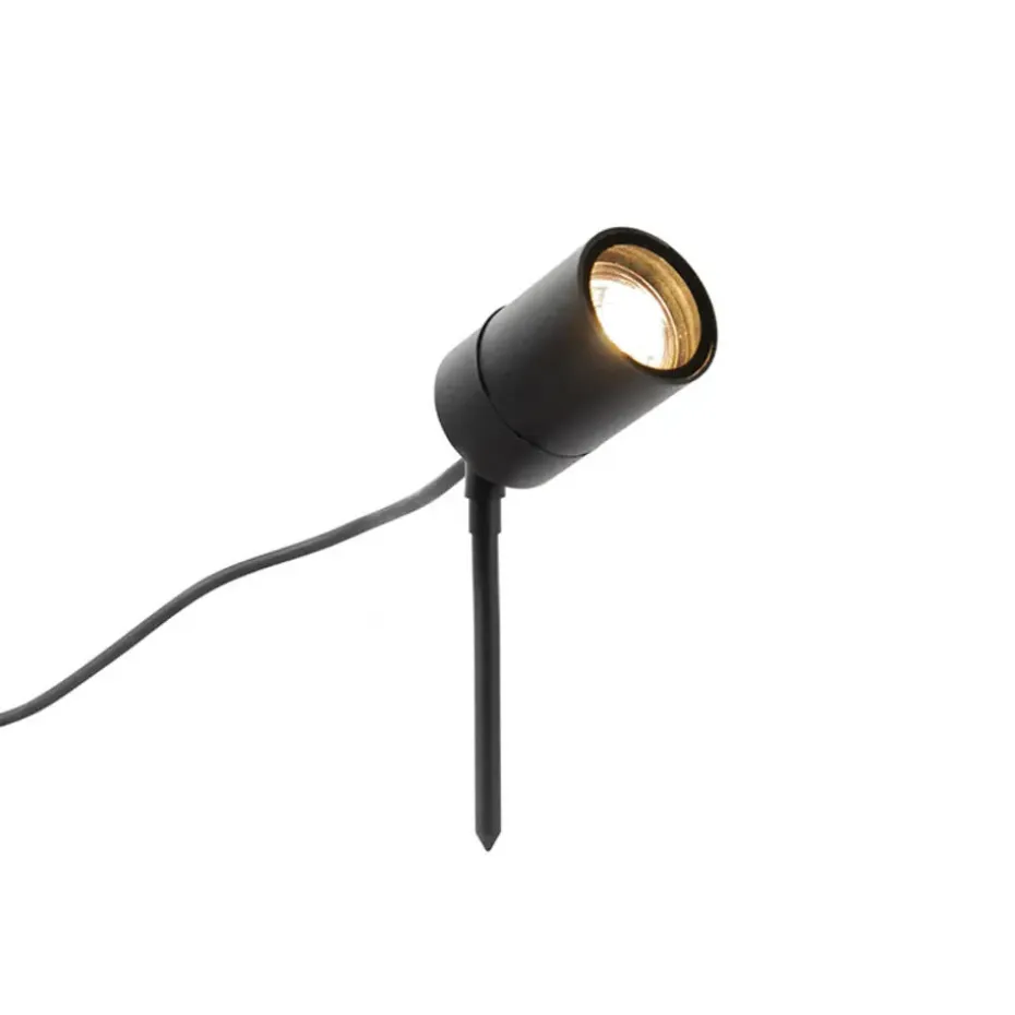 Qazqa tuinspots solo zwart gu10