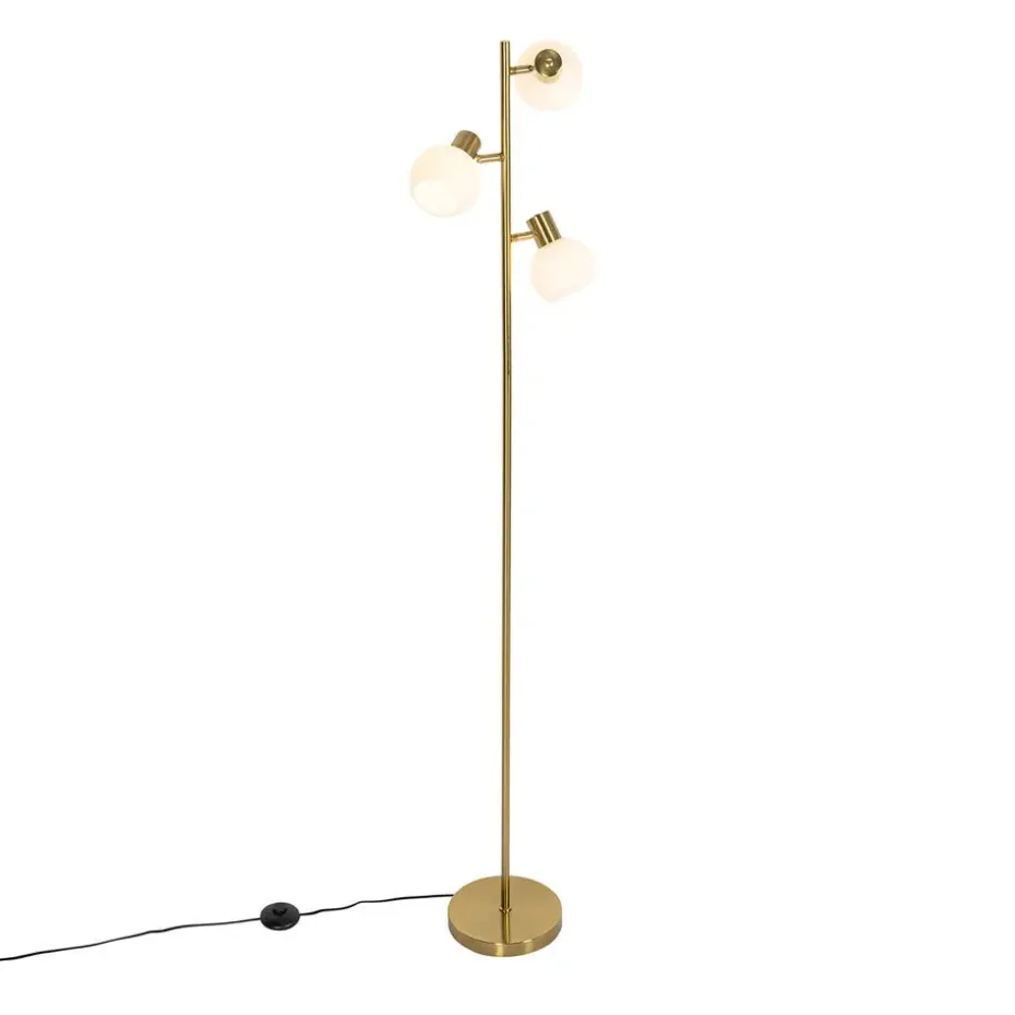 Qazqa vloerlampen anouk goudkleurig e14