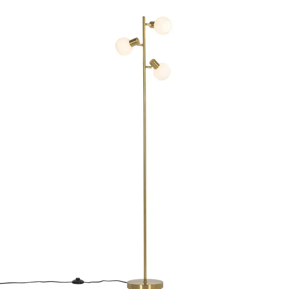Qazqa vloerlampen anouk goudkleurig e14
