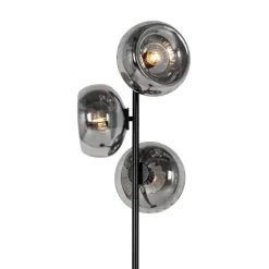 Qazqa vloerlampen ayesha zwart e27