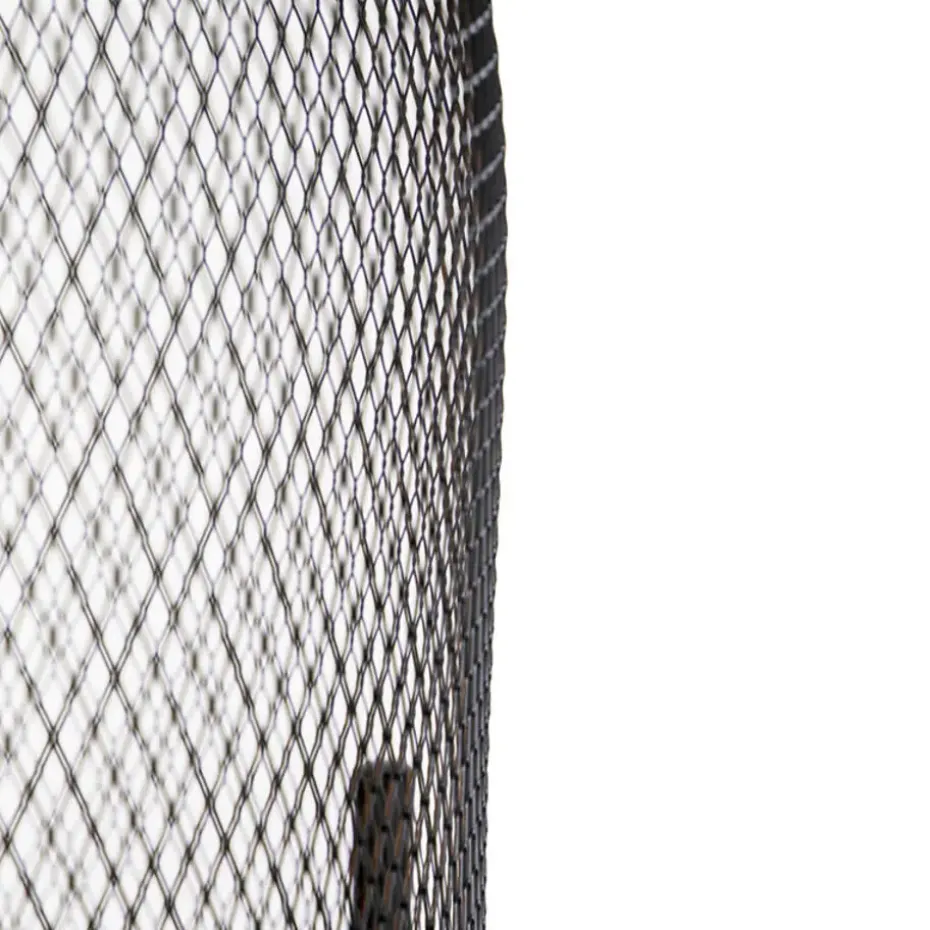 Qazqa vloerlampen bliss_mesh zwart e27