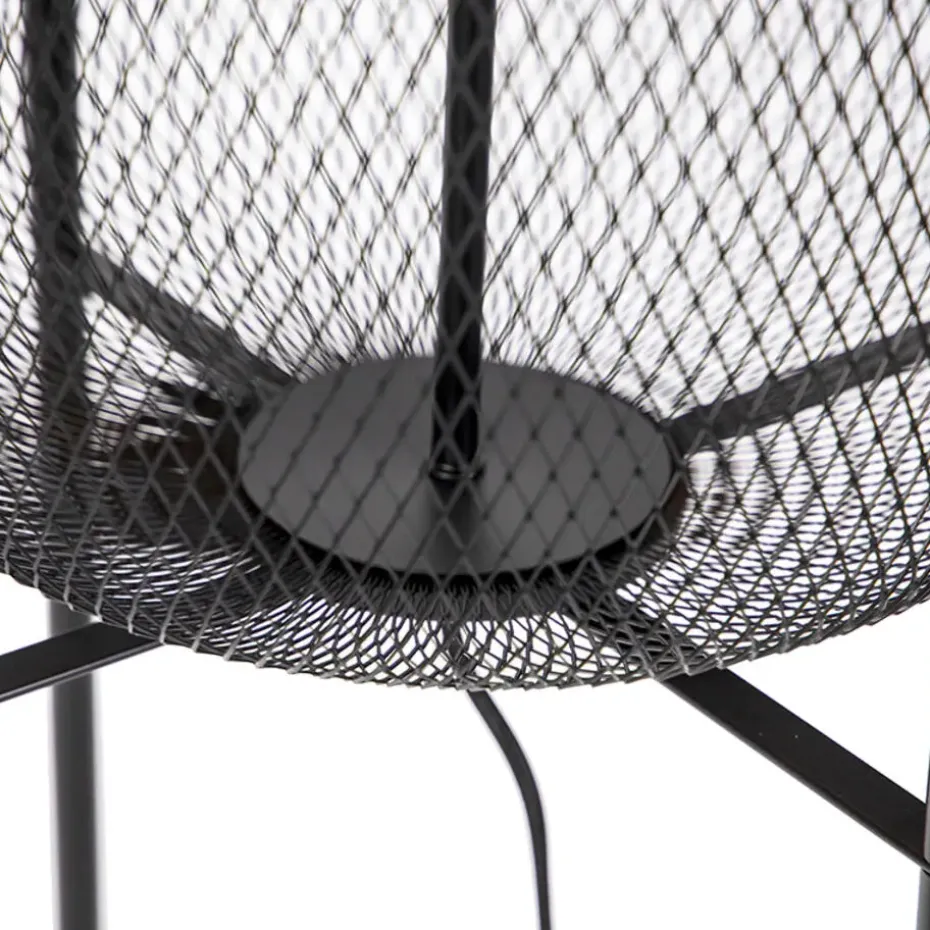 Qazqa vloerlampen bliss_mesh zwart e27