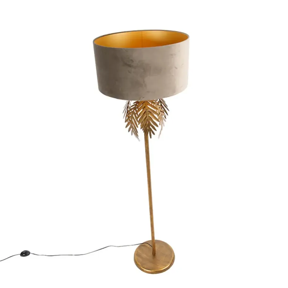 Qazqa vloerlampen botanica taupe e27