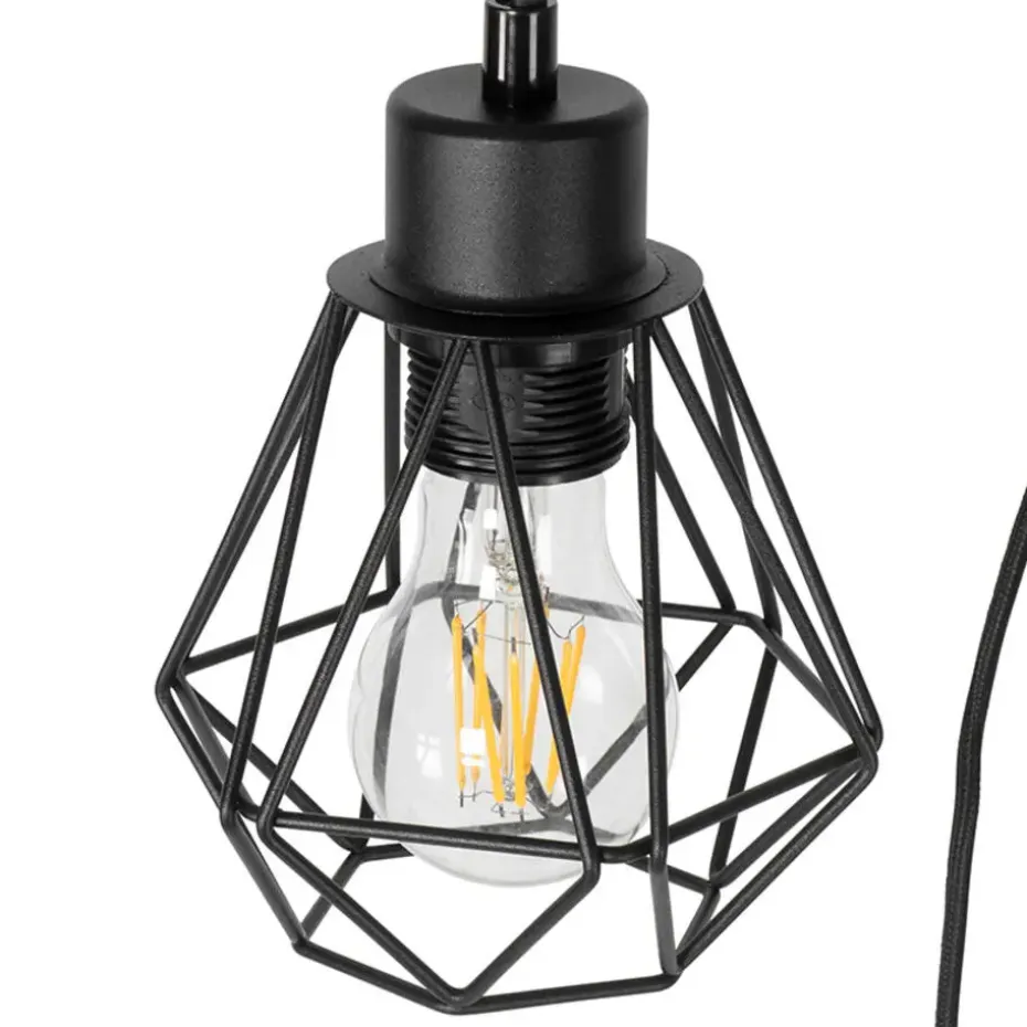 Qazqa vloerlampen chon zwart e27