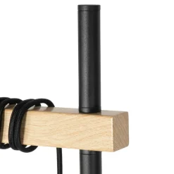 Qazqa vloerlampen chon zwart e27