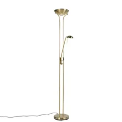 Qazqa vloerlampen diva goudkleurig geïntegreerde led
