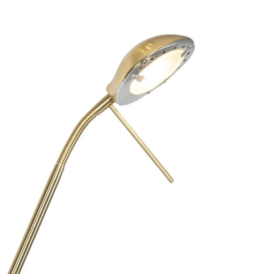 Qazqa vloerlampen diva goudkleurig geïntegreerde led