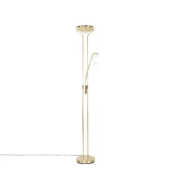 Qazqa vloerlampen diva goudkleurig geïntegreerde led
