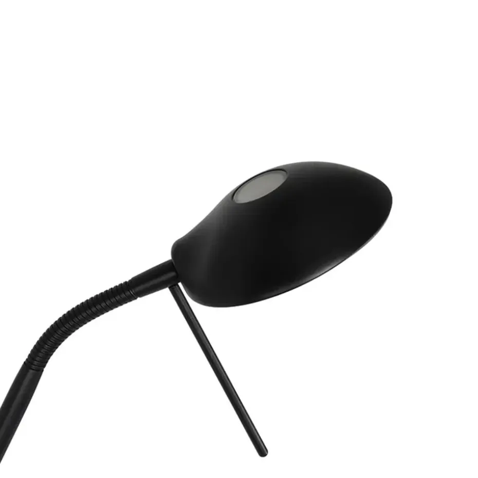 Qazqa vloerlampen diva zwart geïntegreerde led