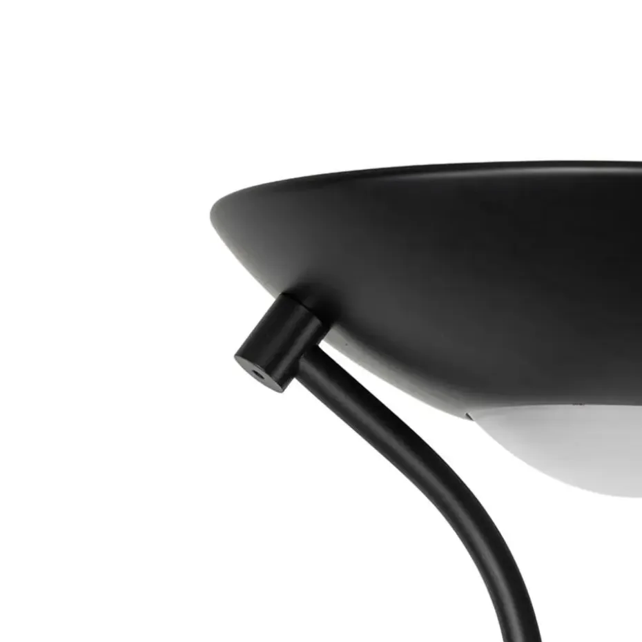 Qazqa vloerlampen diva zwart geïntegreerde led