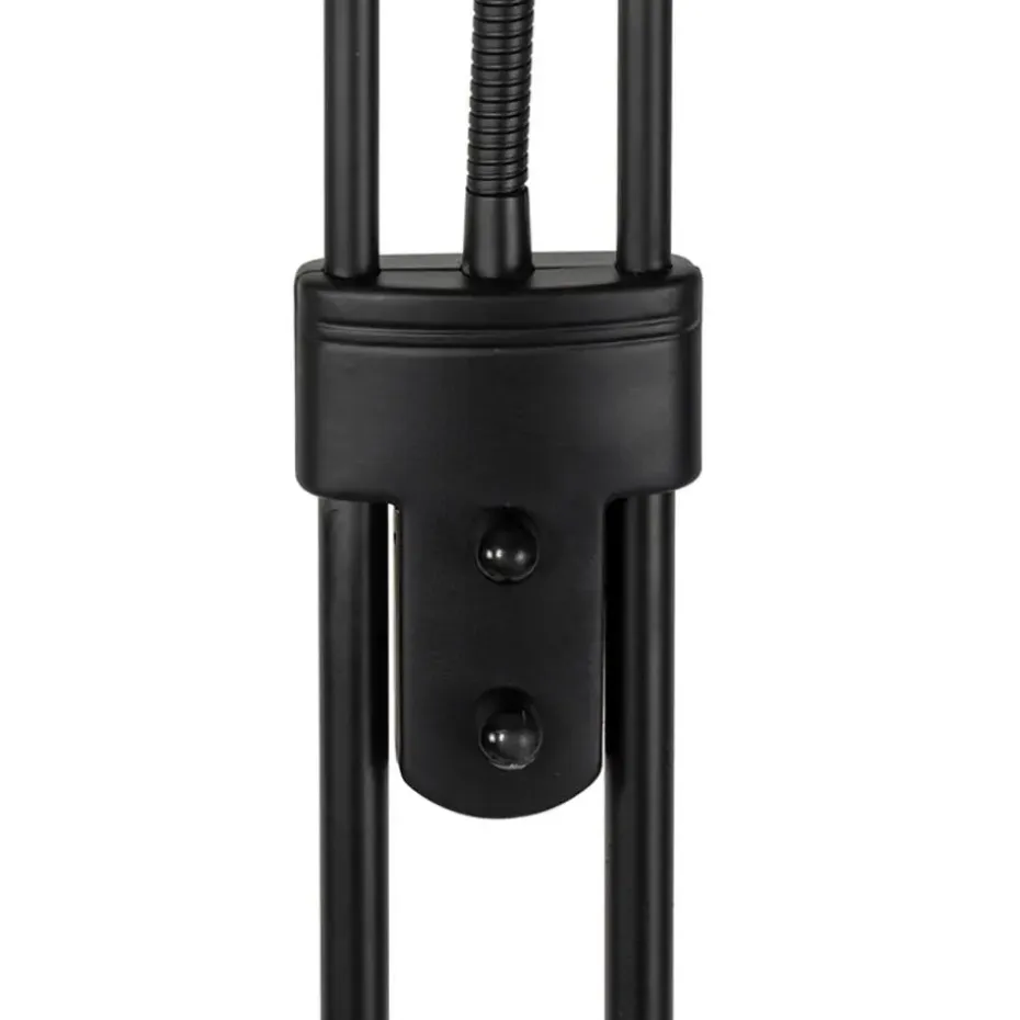 Qazqa vloerlampen diva zwart geïntegreerde led
