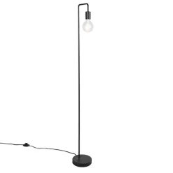Qazqa vloerlampen facil zwart e27
