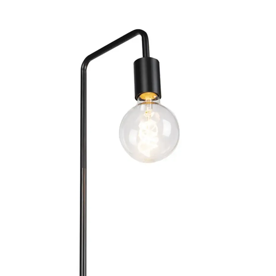 Qazqa vloerlampen facil zwart e27