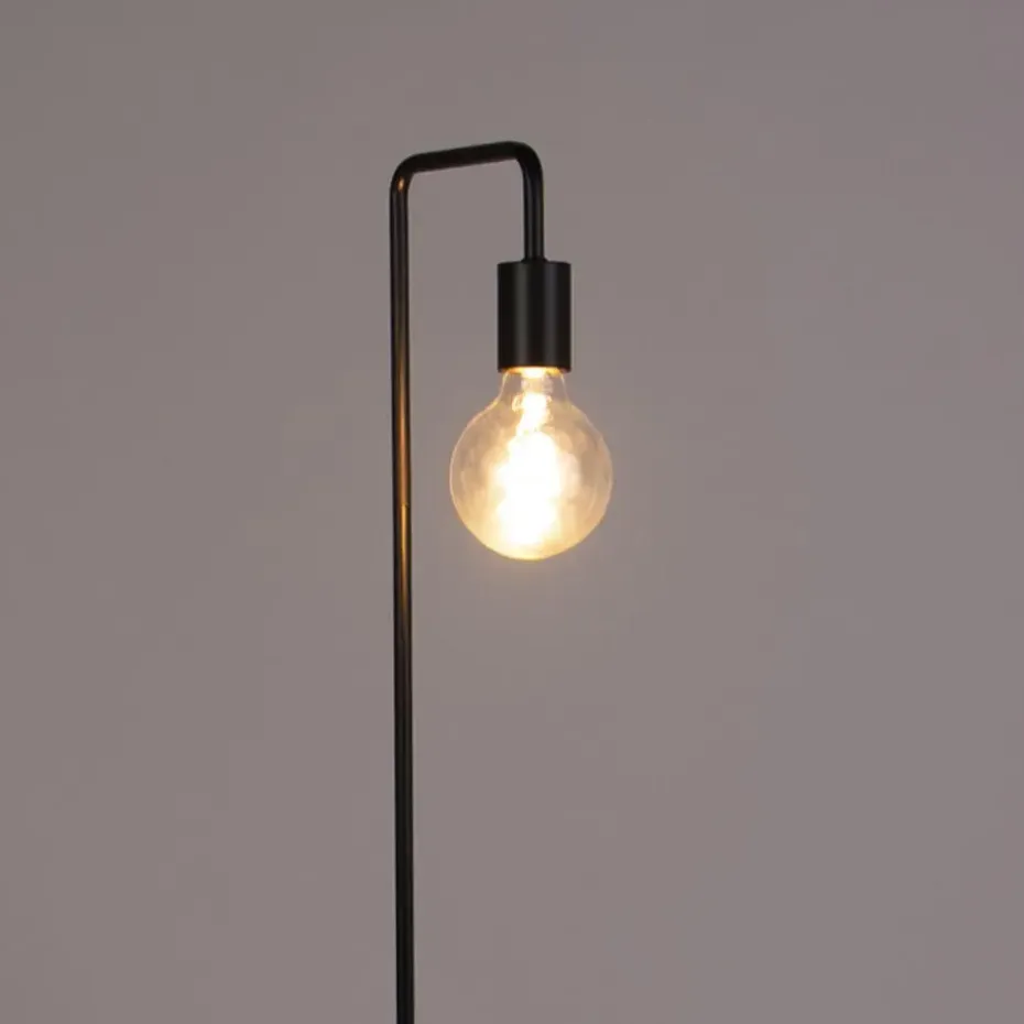 Qazqa vloerlampen facil zwart e27