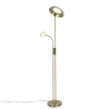 Qazqa vloerlampen fez bruin geïntegreerde led