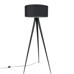 Qazqa vloerlampen ilse zwart e27