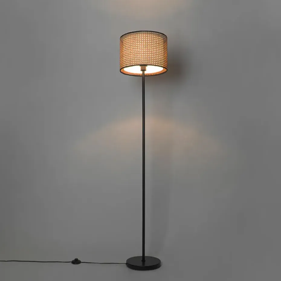 Qazqa vloerlampen kata crème e27