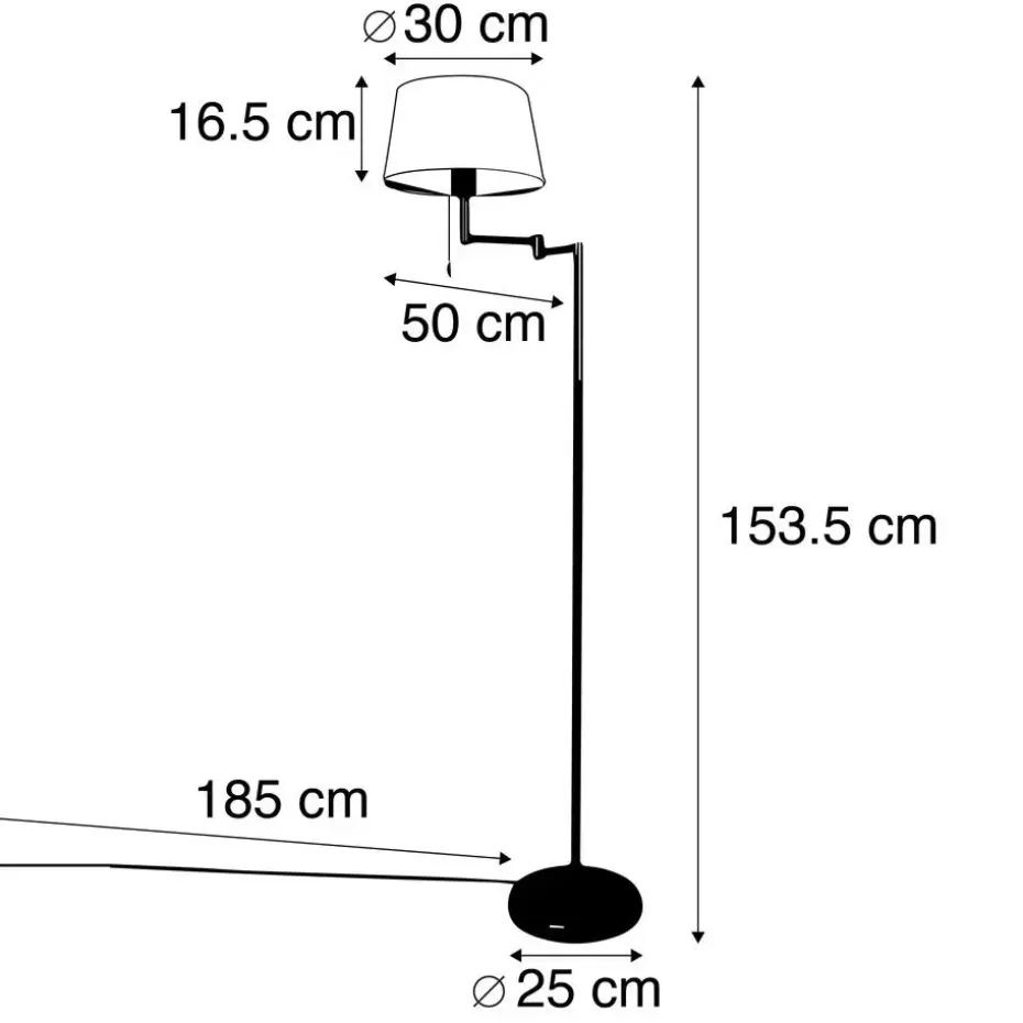 Qazqa vloerlampen ladas bruin e27