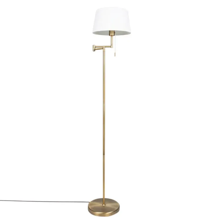 Qazqa vloerlampen ladas bruin e27