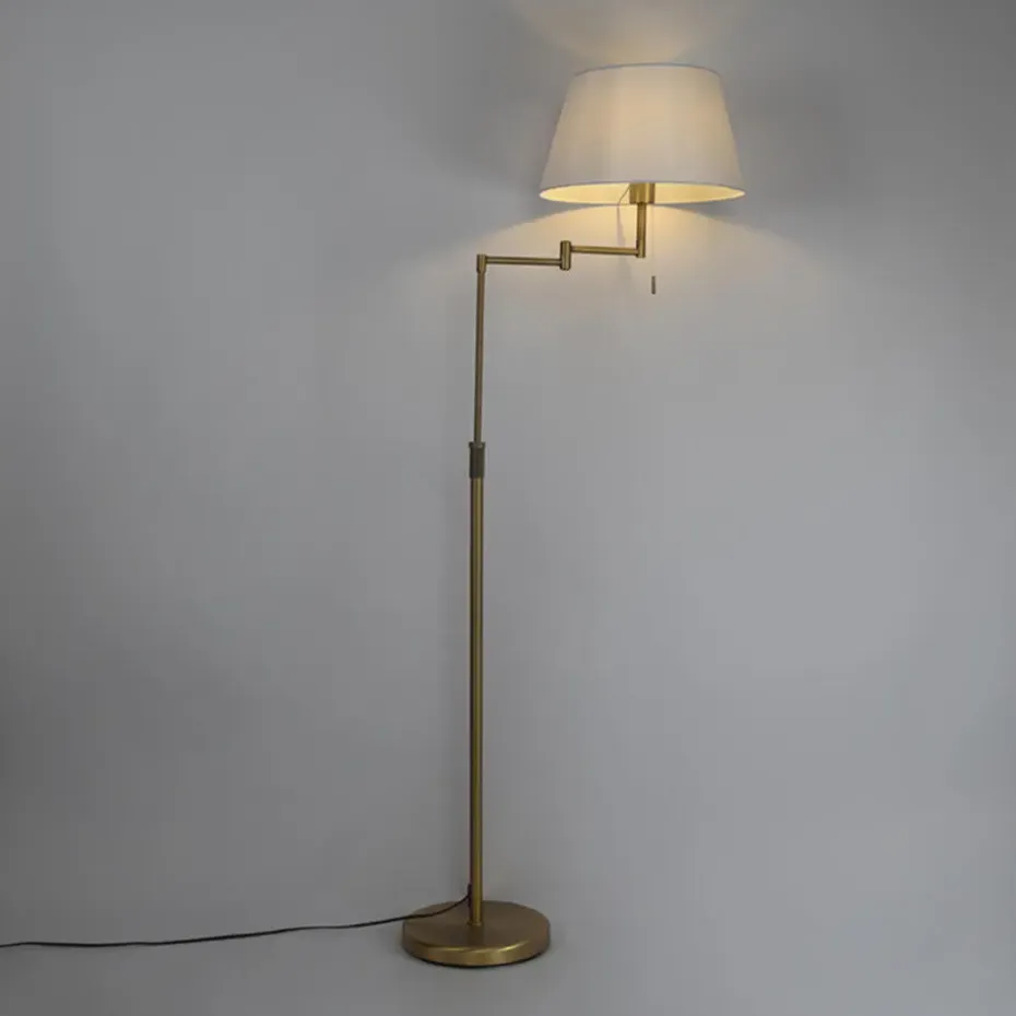 Qazqa vloerlampen ladas bruin e27