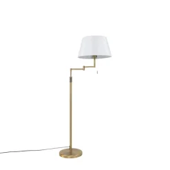 Qazqa vloerlampen ladas bruin e27