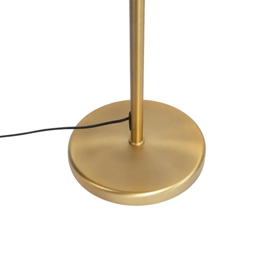 Qazqa vloerlampen ladas bruin e27