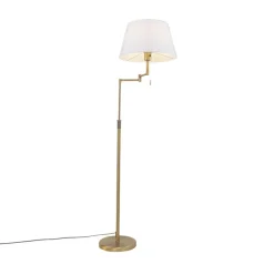 Qazqa vloerlampen ladas bruin e27