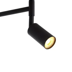 Qazqa vloerlampen ladas zwart e27