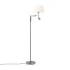 Qazqa vloerlampen ladas zilverkleurig e27