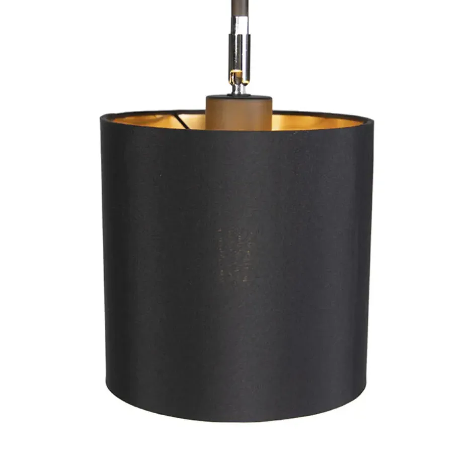 Qazqa vloerlampen lofty zwart e27