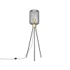 Qazqa vloerlampen mayelle zwart e27
