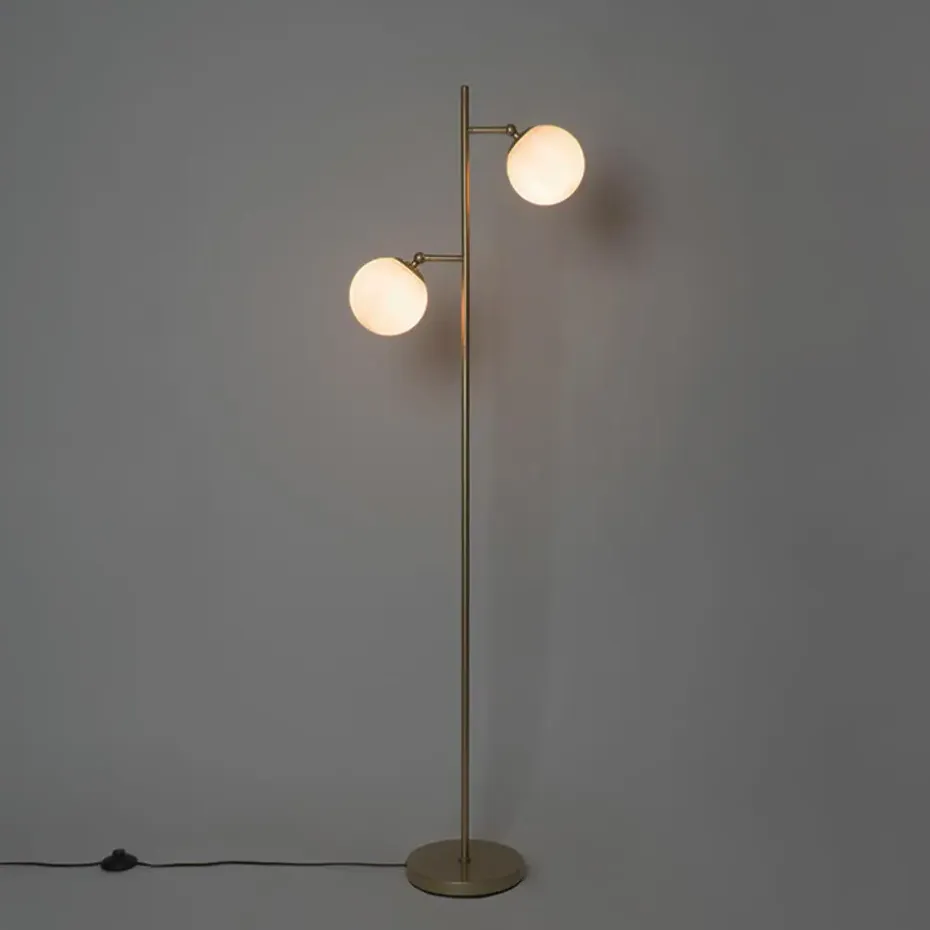 Qazqa vloerlampen pallon wit e14