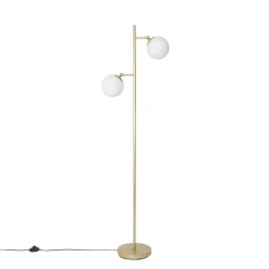 Qazqa vloerlampen pallon wit e14