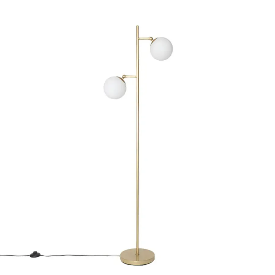 Qazqa vloerlampen pallon wit e14