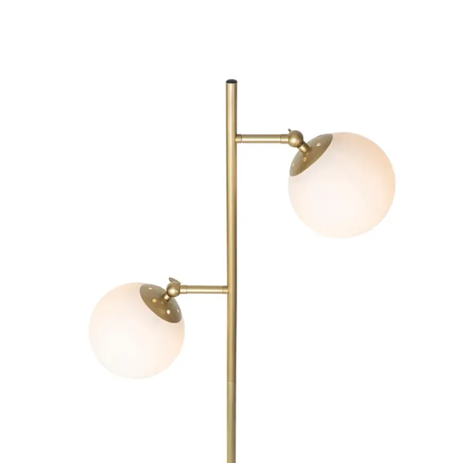 Qazqa vloerlampen pallon wit e14