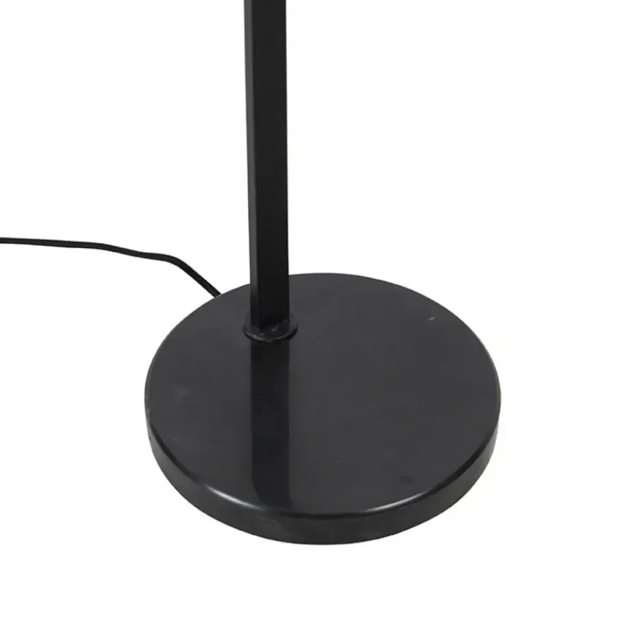Qazqa vloerlampen qara beige e27