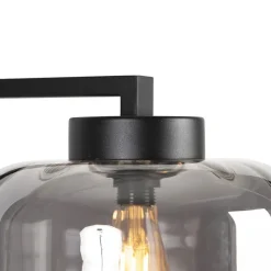Qazqa vloerlampen qara zwart e27