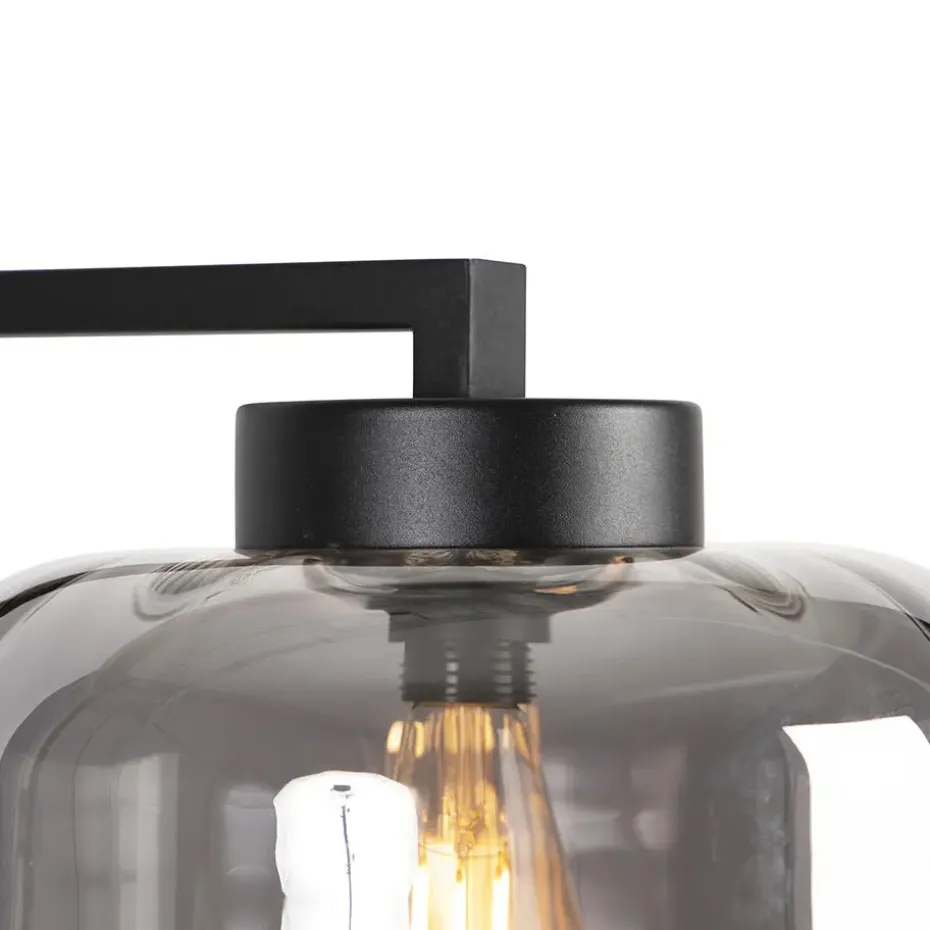 Qazqa vloerlampen qara zwart e27