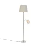 Qazqa vloerlampen retro grijs e27