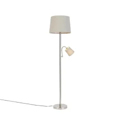 Qazqa vloerlampen retro grijs e27