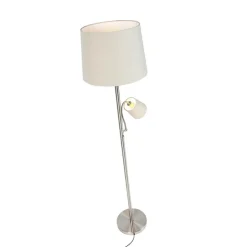 Qazqa vloerlampen retro grijs e27