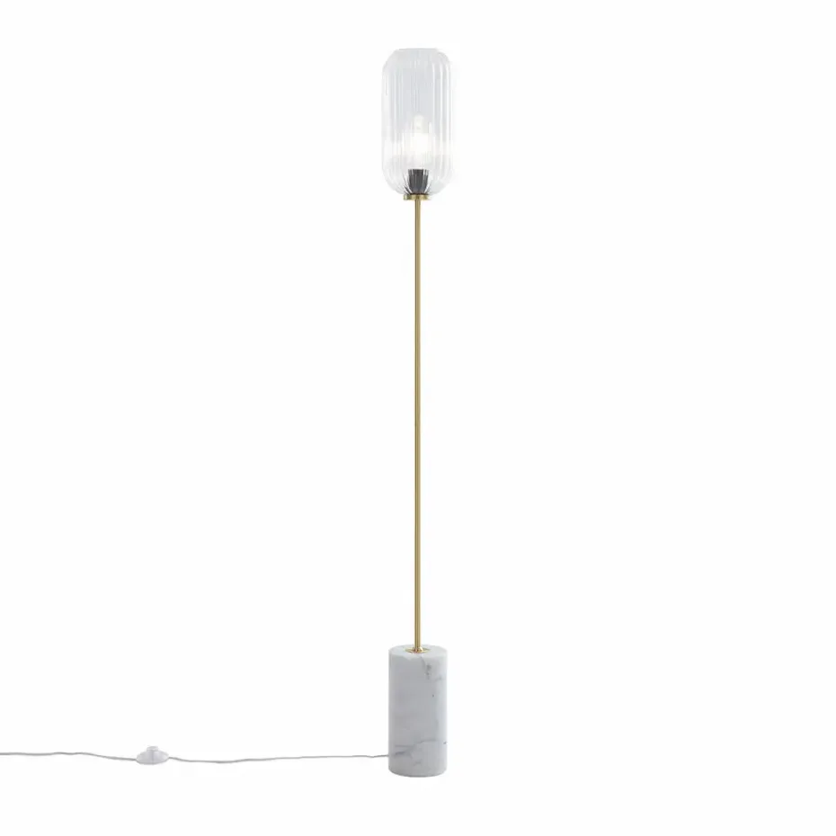 Qazqa vloerlampen rid goudkleurig e27