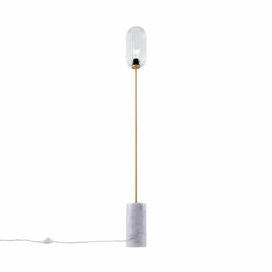 Qazqa vloerlampen rid goudkleurig e27