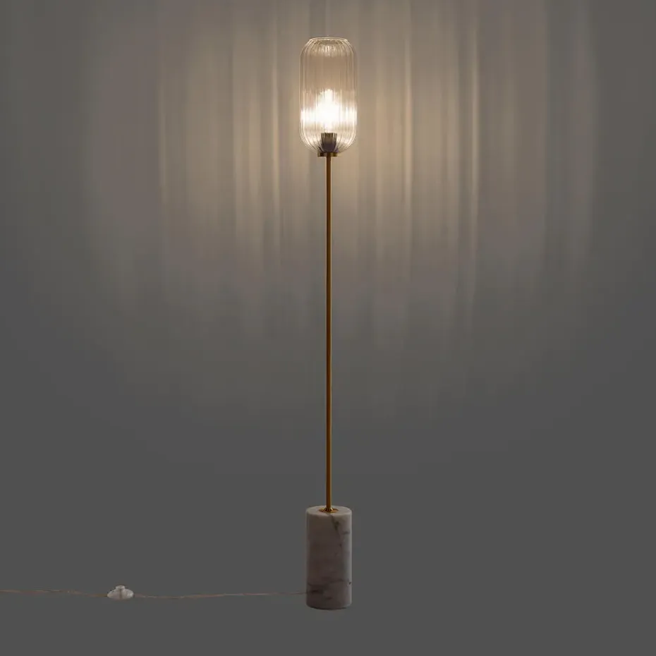Qazqa vloerlampen rid goudkleurig e27